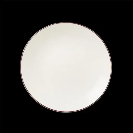 [PR/06944] Teller flach 15,25 cm coupe Concorde farbiges Band maroon