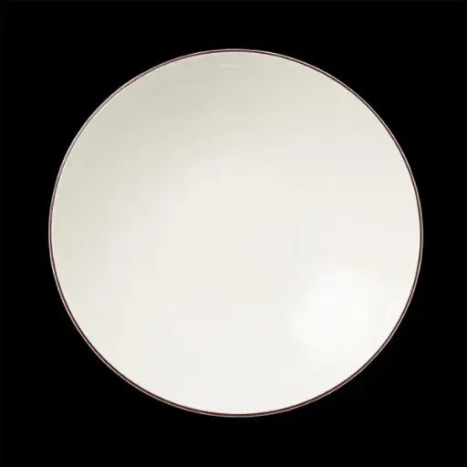 [PR/04577] Teller tief 25,5 cm coupe Concorde farbiges Band maroon