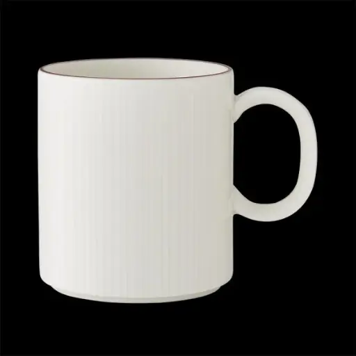 [PR/04581] Becher mit Henkel 28,5 cl Concorde farbiges Band maroon