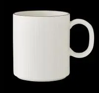 [PR/04581] Becher mit Henkel Concorde farbiger Rand rot