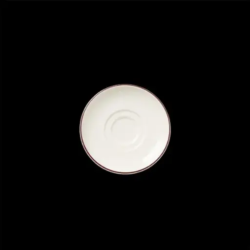 [PR/04589] Espresso-Untere 11,75 cm Concorde farbiger Rand rot