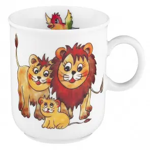 [PR/02209] Becher mit Henkel 0,25 l  Bunte Tierwelt  