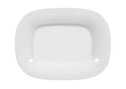 [PR/04824] Platte eckig 16 x 12 cm Form Savoy weiß Seltmann     