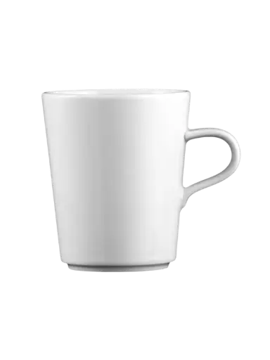 [PR/05012] Becher mit Henkel 0,28 l Form Mandarin weiß Seltmann  