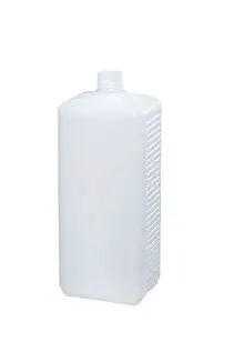 [PR/06036] Rechteckflasche 0,25 l hellgrau PE Kunststoff mit Schraubdeckel leer - Restposten