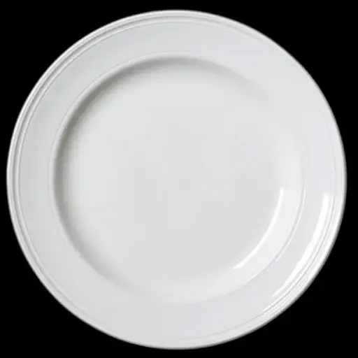 [PR/06896] Teller flach 30 cm Fahne BEAD weiß 