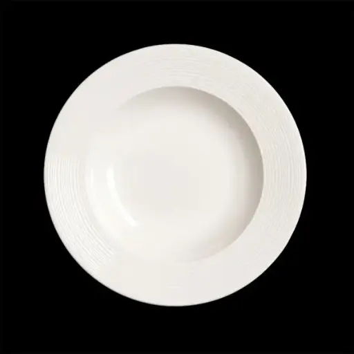 [PR/06914] Teller tief 28,5 cm Fahne Concorde weiß  