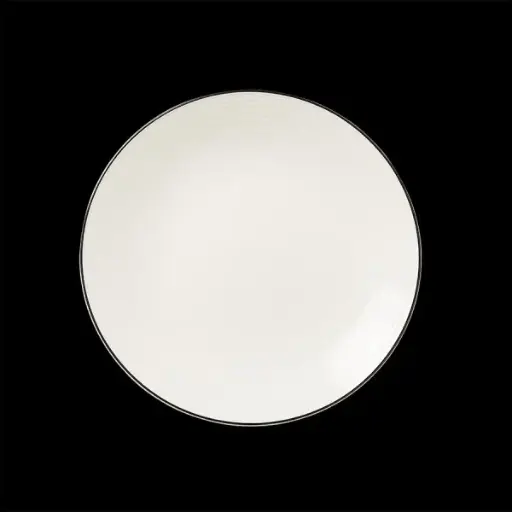 [PR/06934] Teller flach 23 cm coupe Concorde farbiges Band schwarz  