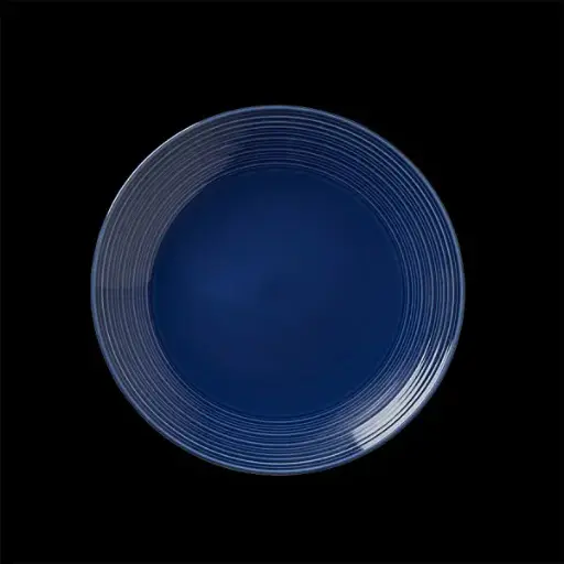 [PR/06952] Teller flach coupe 23 cm Concorde Vollglasur blau