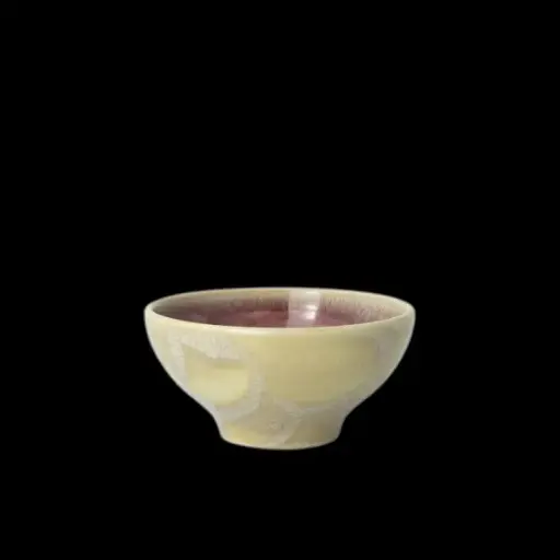 [PR/06992] Tulip Bowl 10 cm Aurora Vesuvius Rose Quartz