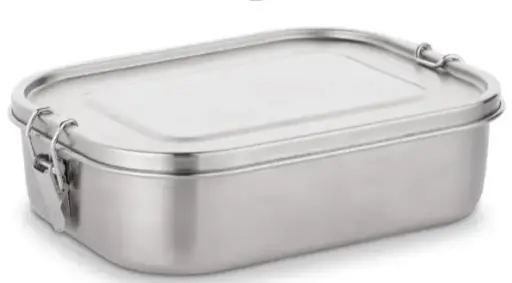 [PR/03325] Vesperdose aus Edelstahl mit Dichtung und Teiler 1,25 L