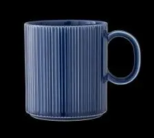 [PR/01470] Becher mit Henkel Concorde Vollglasur blau