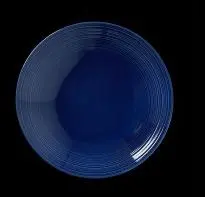 [PR/01481] Teller tief coupe Concorde Vollglasur blau