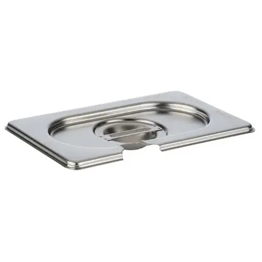 [PR/03749] GN Deckel 2/3 mit Löffelaussparung Edelstahl  