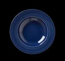 Teller tief Fahne Concorde Vollglasur blau