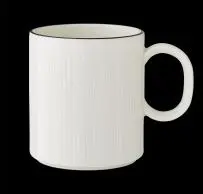 [PR/01564] Becher mit Henkel 28,5 cl Concorde farbiger Rand schwarz