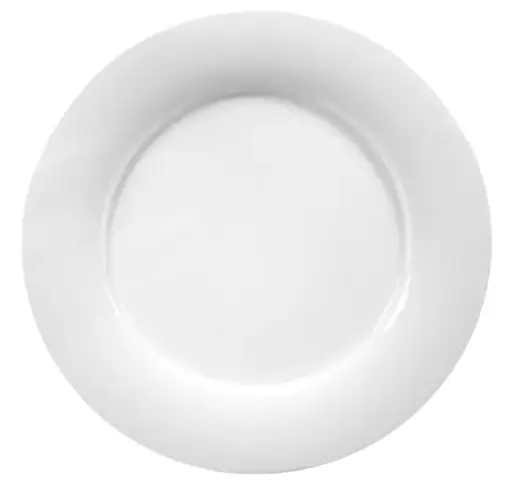 [PR/07918] Teller flach 28 cm Fahne Form Savoy weiß Seltmann 