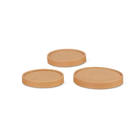 [PR/07959] Deckel zu Suppenbecher beschichtet 355 ml braun 25 Stück - Restposten