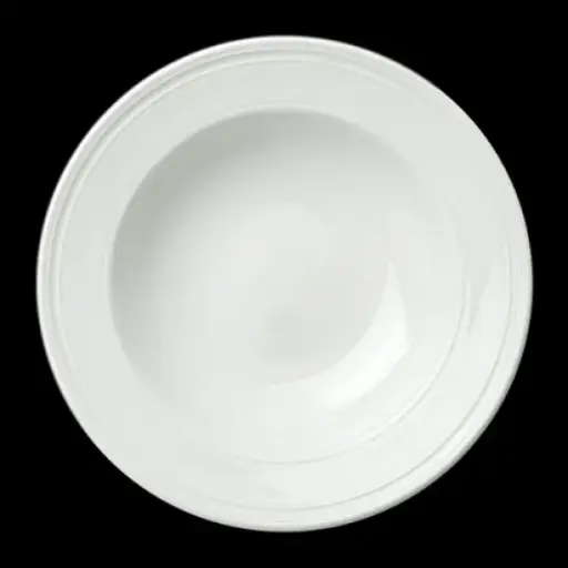 [PR/06885] Teller tief 24 cm Fahne BEAD weiß 