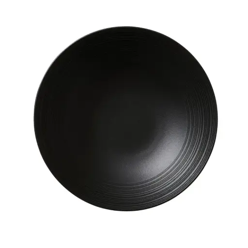 [PR/08173] Teller tief coupe 25.5cm Concorde Vollglasur schwarz / Noir