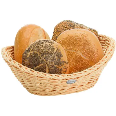 [PR/08285] Korb »Coolorista« oval, 23,5 x 18 x 6/8 cm, hellbeige