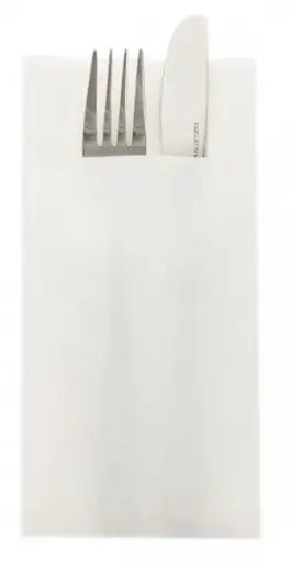 [PR/04178] Besteckserviette AIRLAID 40 x 40 cm 1/8 Falz weiß - 75 Stück - Aktion