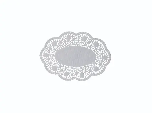 [PR/04187] Tortenspitze oval 17 x 24 cm weiß - 500 Stück  
