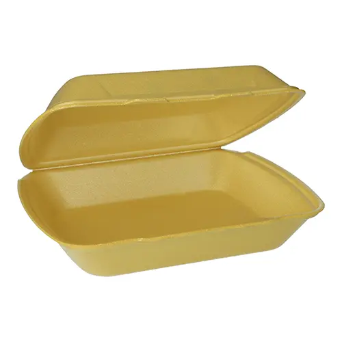 [PR/00890] Menüboxen mit Klappdeckel, XPS ungeteilt 7,5 cm x 24,3 cm x 20,8 cm gold