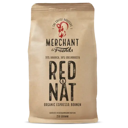 [PR/04292] Kaffee - Merchant's RED & NAT – Espresso Mischung - 1000g ganze Bohne   