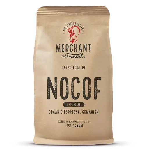 [PR/04293] Kaffee - Merchant's NOCOF - dark roast – entkoffeiniert - Espresso Mischung - 250g ganze Bohne  