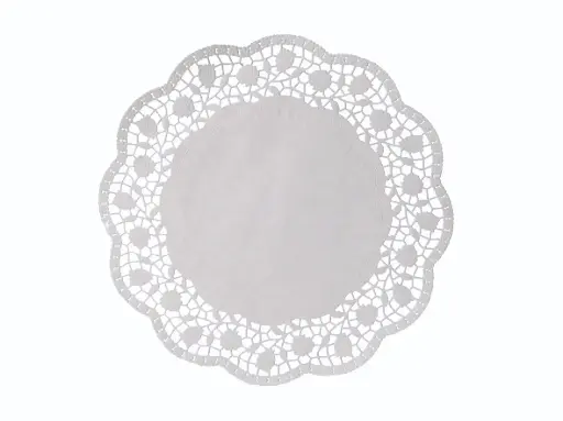[PR/04372] Tortenspitze rund 12 cm weiß - 100 Stück