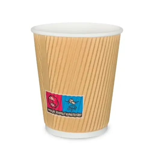 [PR/04392] Trinkbecher Ripple Cup "To Go" 0,2 l / 8 oz Ø 8 cm  - 500 Stück