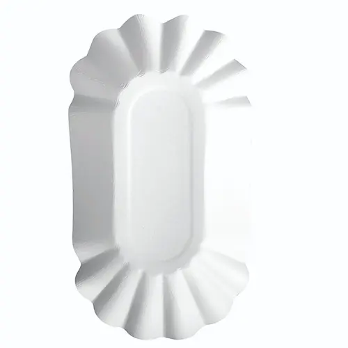 [PR/00950] Schalen Pappe "pure" oval 10,5 cm x 17,5 cm x 3 cm weiss