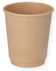 [PR/04631] Trinkbecher doppelwandig Kraft braun 0,3 l Ø 9 cm - 500 Stück 