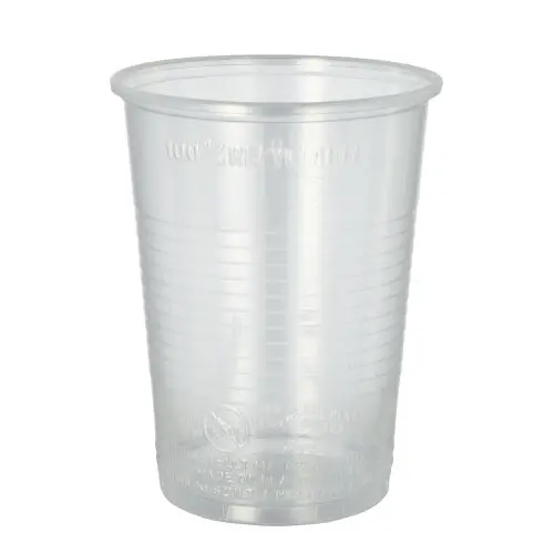 [PR/00982] Trinkbecher PP 0,4 l Ø 9,5 cm · 12,2 cm transparent mit Schaumrand