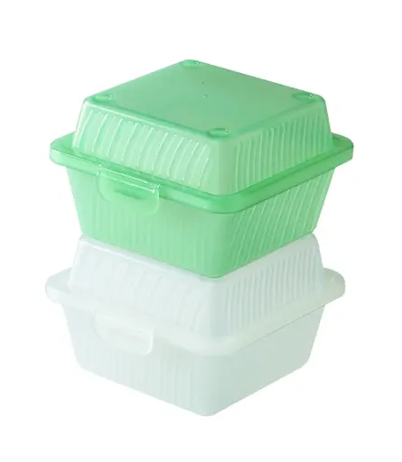Hamburger Box 12,5 x 13 x 8 cm Eco Takeout - Restposten