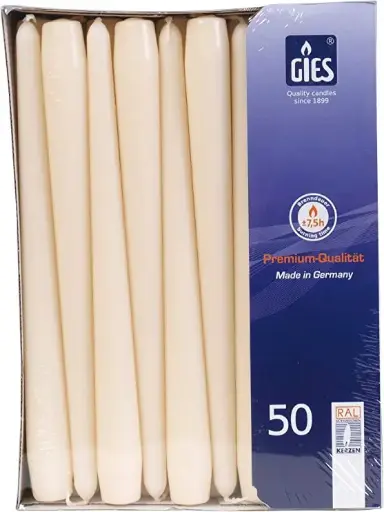 [PR/00735] Spitzkerze champagner 245x22 mm 50er Pack - Restposten