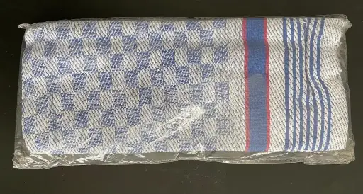[PR/01649] Grubenhandtuch 50 x 100 cm BW blau kariert