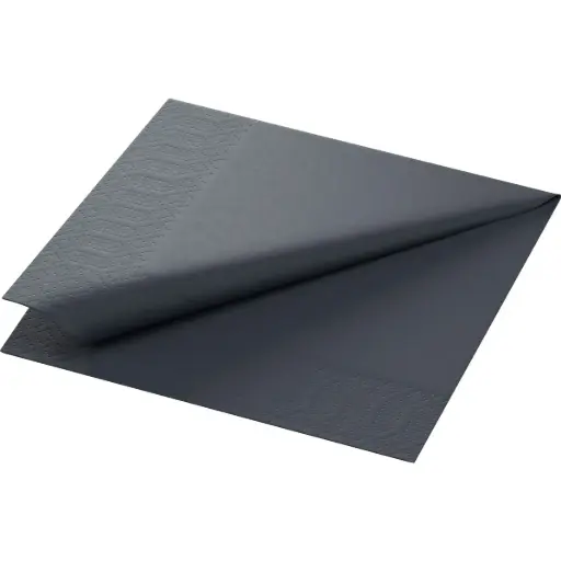 [PR/00682] Servietten 3-lagig 1/4-Falz 40 cm x 40 cm schwarz