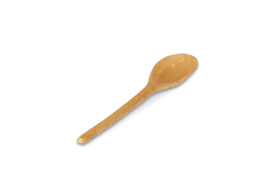 [PR/02331] Mehrweg Kaffeelöffel aus WPC 125 mm braun 