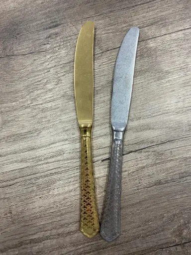 [PR/02356] Messer gold / stonewashed 2 tlg. - Musterverkauf / Restposten Pinti  